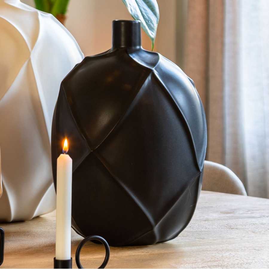 Light and Living Ventano Vase - Black - Medium