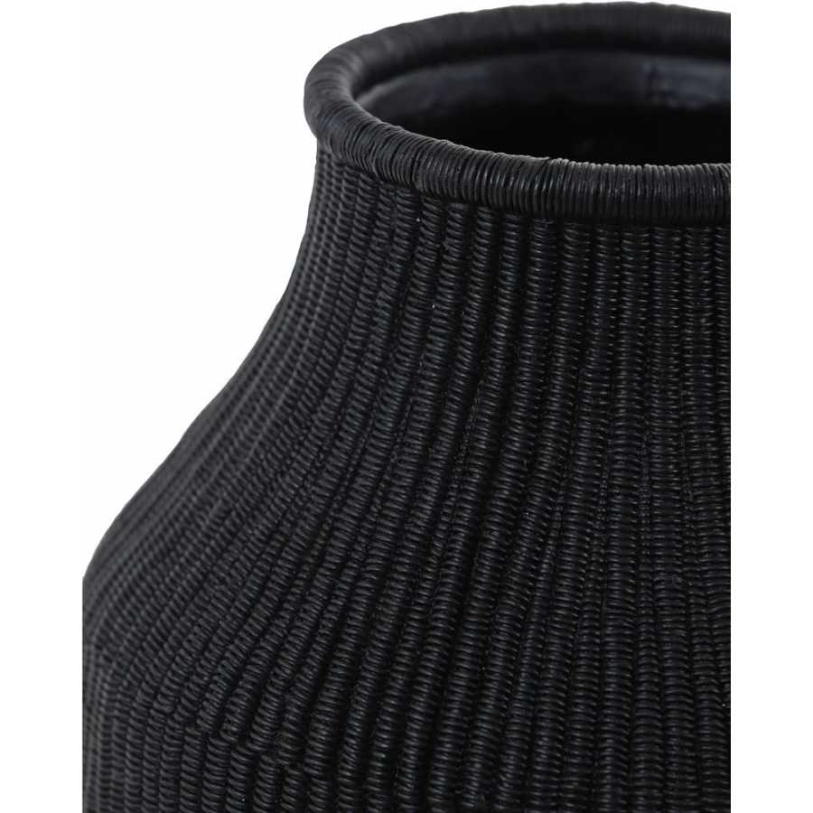 Light and Living Mokado Vase - Black - Medium