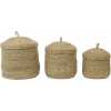 Light and Living Mangala Baskets - Set of 3 - Brown