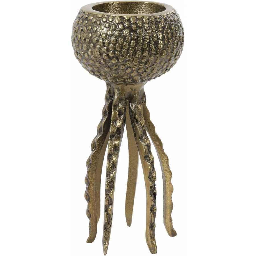 Light and Living Octopus Half Candle Holder - Bronze - Small