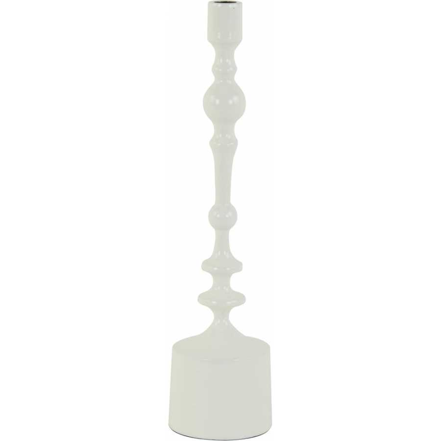 Light and Living Sheva Candlestick - White - Large