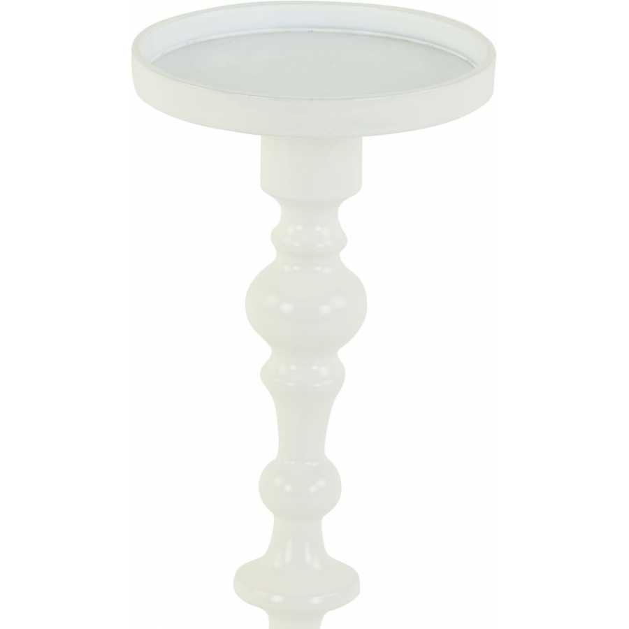 Light and Living Sheva Candle Holder - White - Small