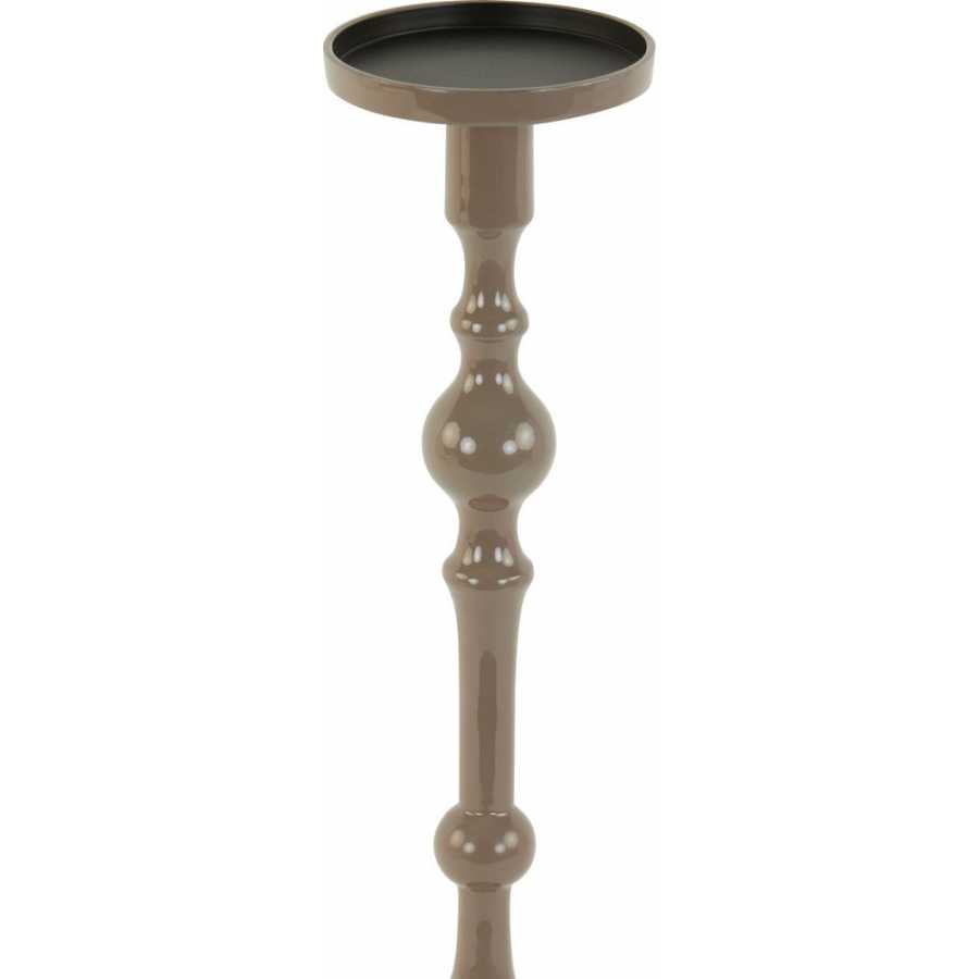 Light and Living Sheva Candle Holder - Brown
