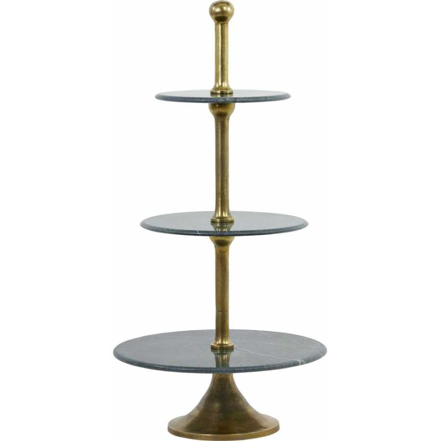 Light and Living Vermentino 3 Tier Cake Stand - Green