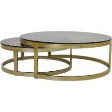 Light and Living Milagro Nest of Coffee Tables - Set of 2 - Gold