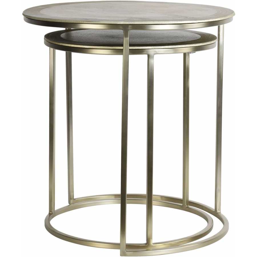 Light and Living Talca Side Tables - Set of 2 - Gold