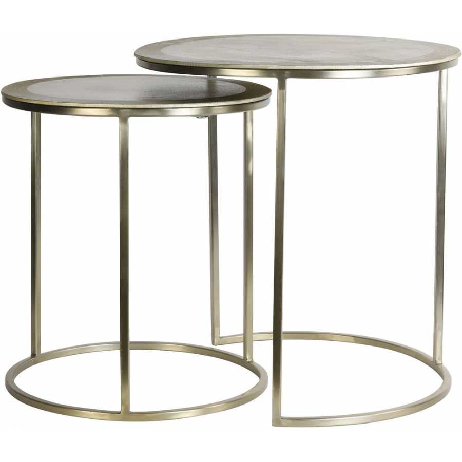 Light and Living Talca Side Tables - Set of 2 - Gold
