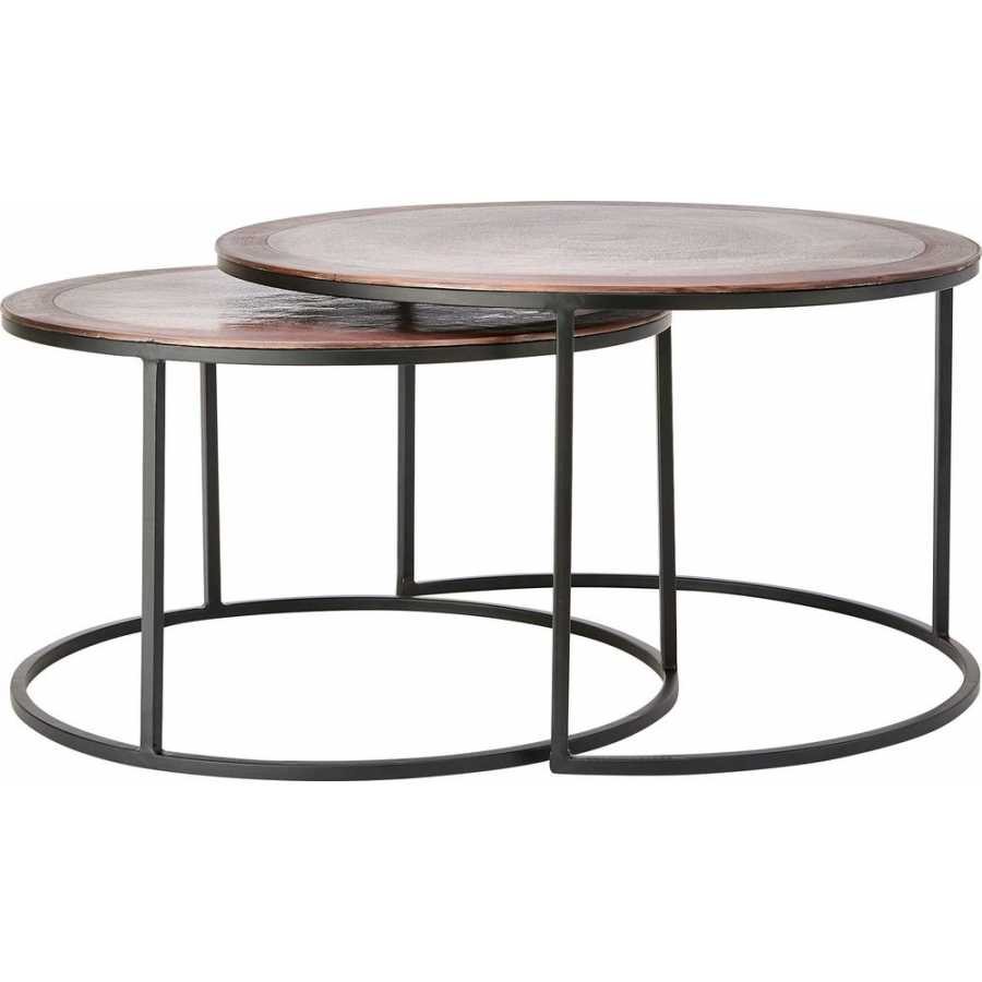 Light and Living Talca Coffee Tables - Set of 2 - Copper