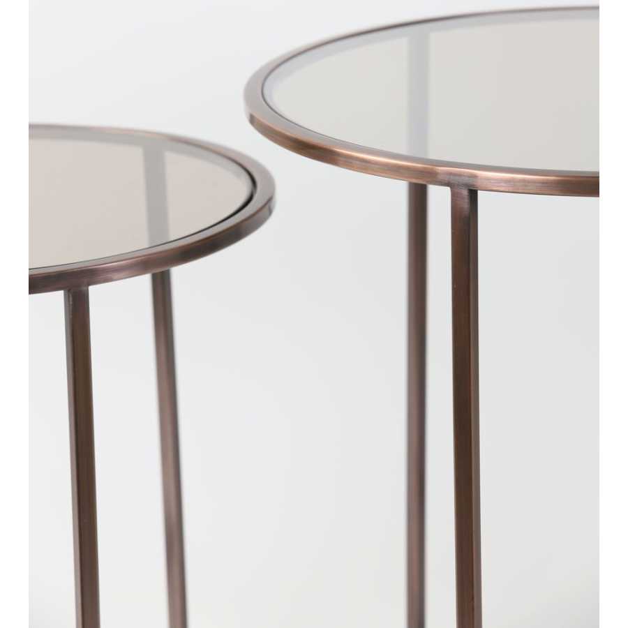 Light and Living Duarte Side Tables - Set of 2 - Copper