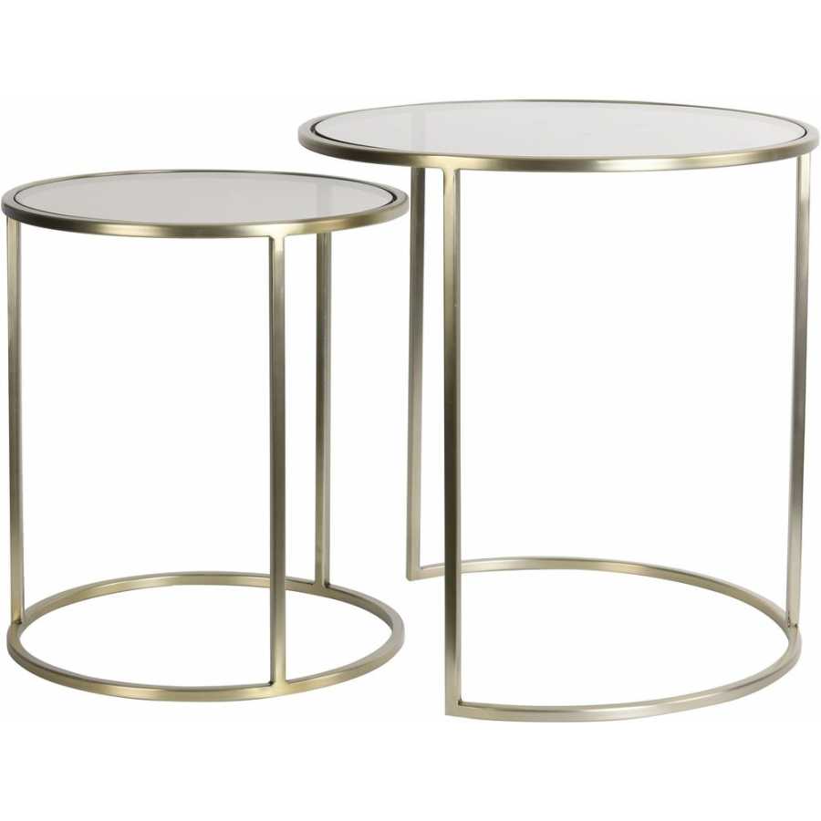 Light and Living Duarte Side Tables - Set of 2 - Gold