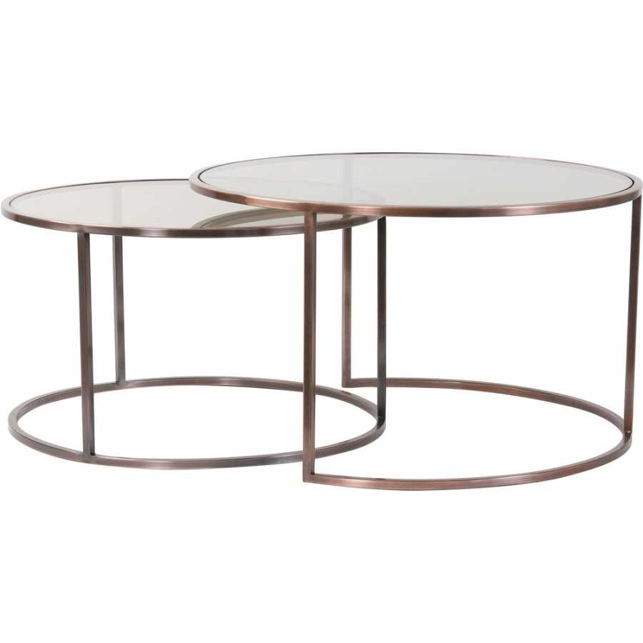 Light and Living Duarte Coffee Tables - Set of 2 - Copper