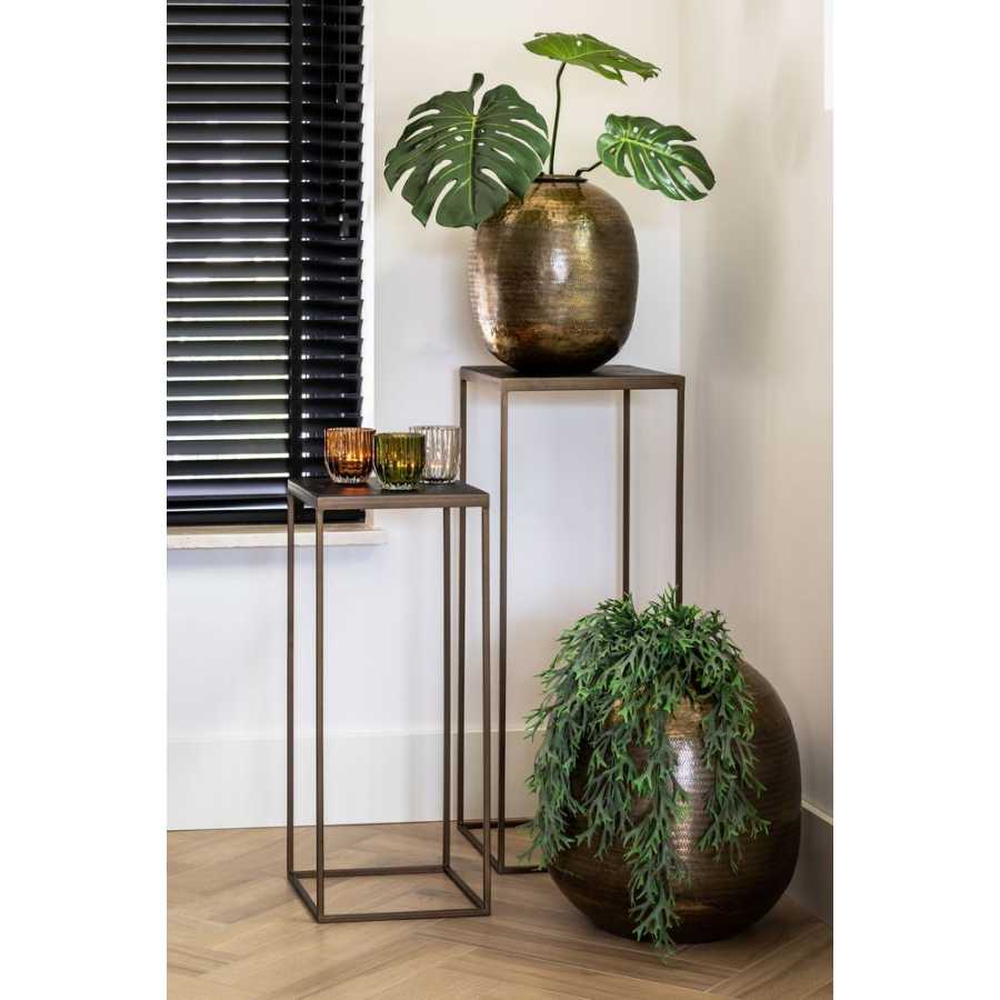 Light and Living Chisa High Side Tables - Set of 2 - Bronze