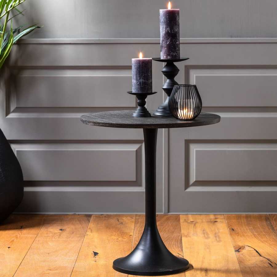 Light and Living Rickerd Side Table - Black - Small