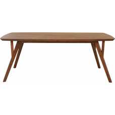 Light and Living Quenza Rectangular Dining Table - Brown