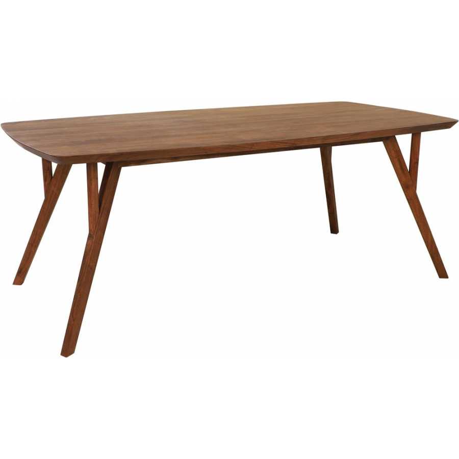 Light and Living Quenza Rectangular Dining Table - Brown - Large