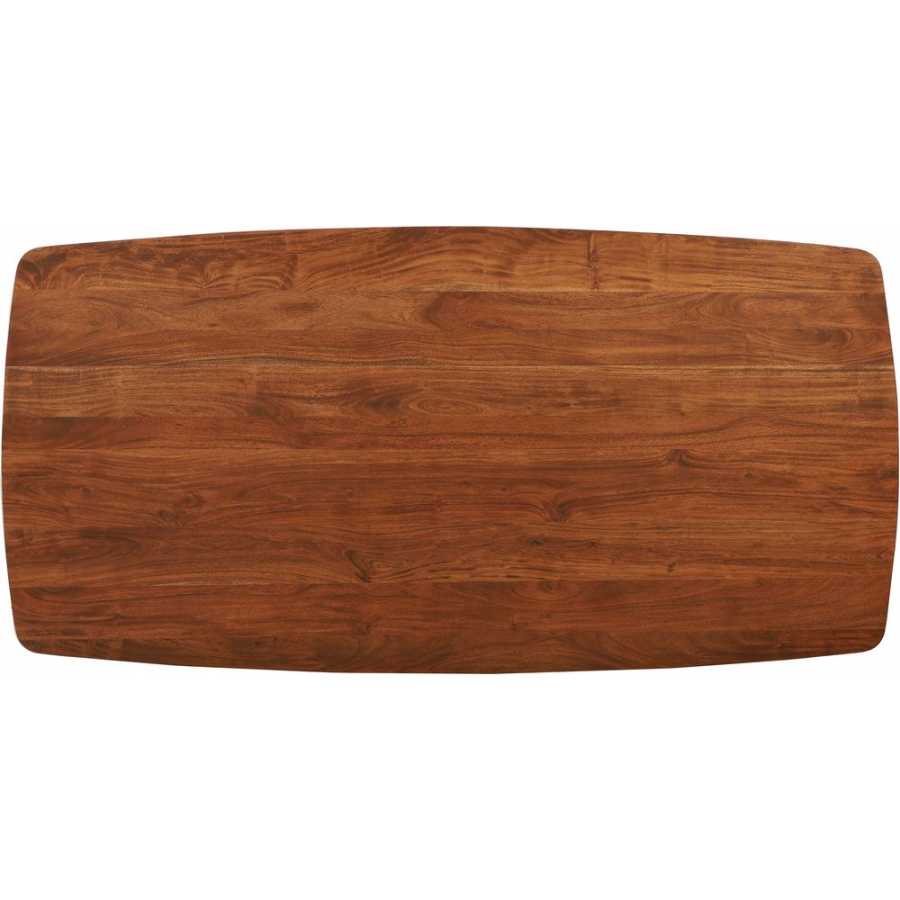 Light and Living Quenza Rectangular Dining Table - Brown - Large