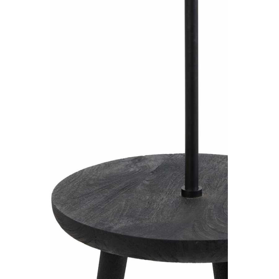 Light and Living Tolfa Floor Lamp With Side Table - Black