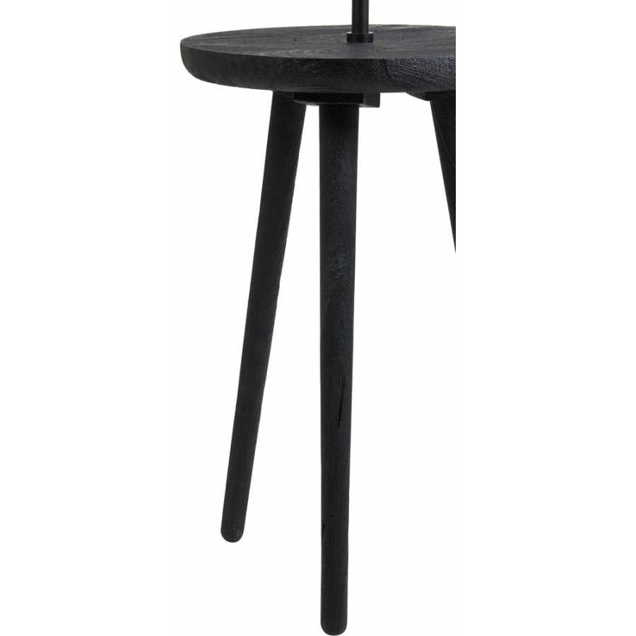 Light and Living Tolfa Floor Lamp With Side Table - Black