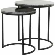 Light and Living Alfio Nest of Side Tables - Set of 2