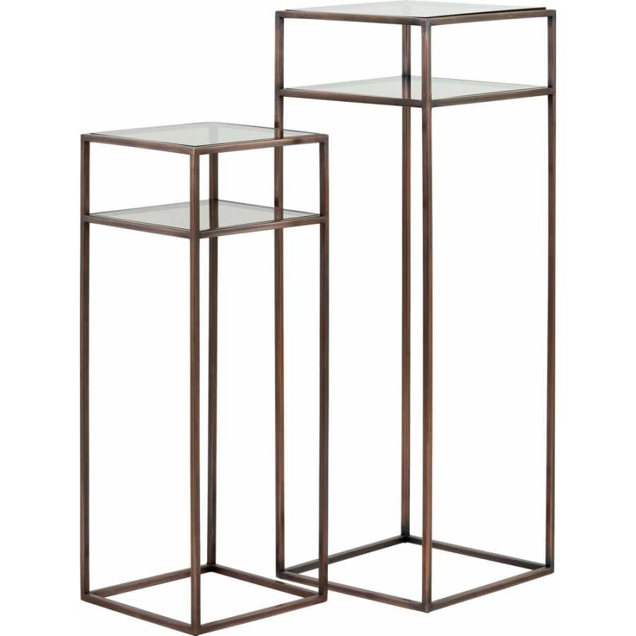Light and Living Bilo Pedestals - Set of 2 - Copper