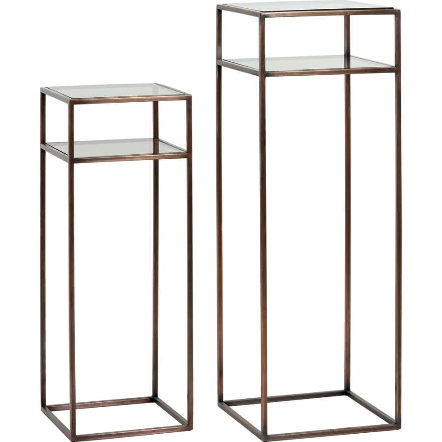 Light and Living Bilo Pedestals - Set of 2 - Copper