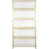 Light and Living Lucambo Wide Shelving Unit - Bronze & Clear