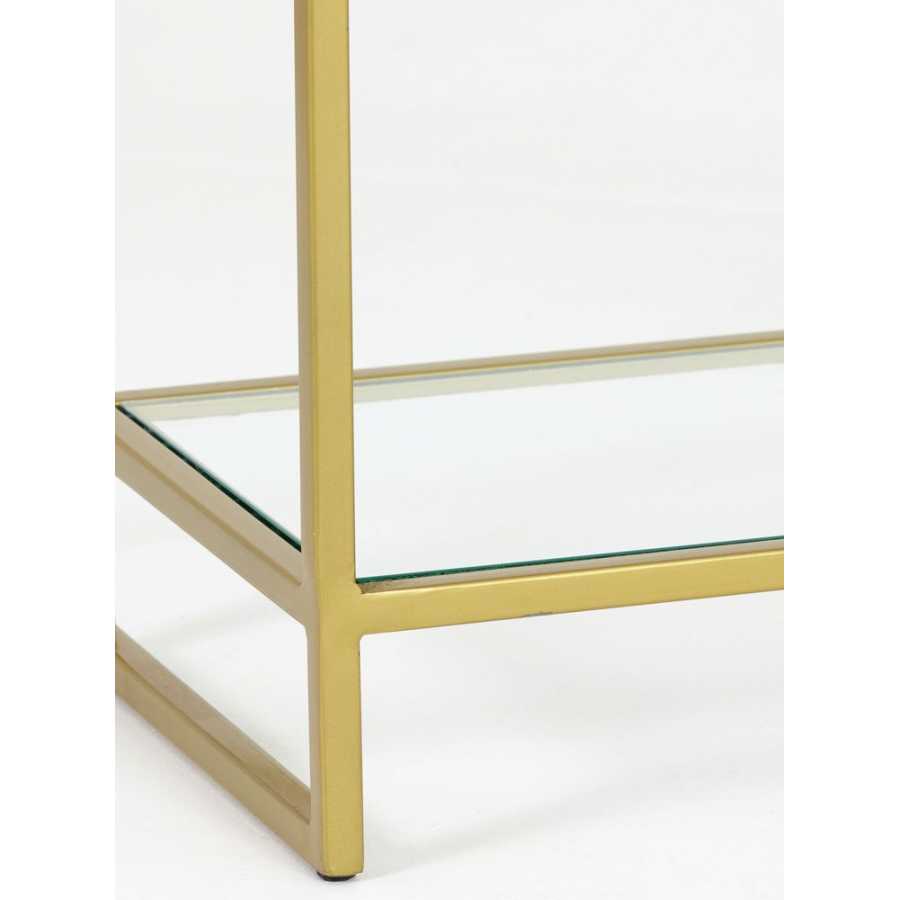 Light and Living Lucambo Wide Display Cabinet - Bronze & Clear