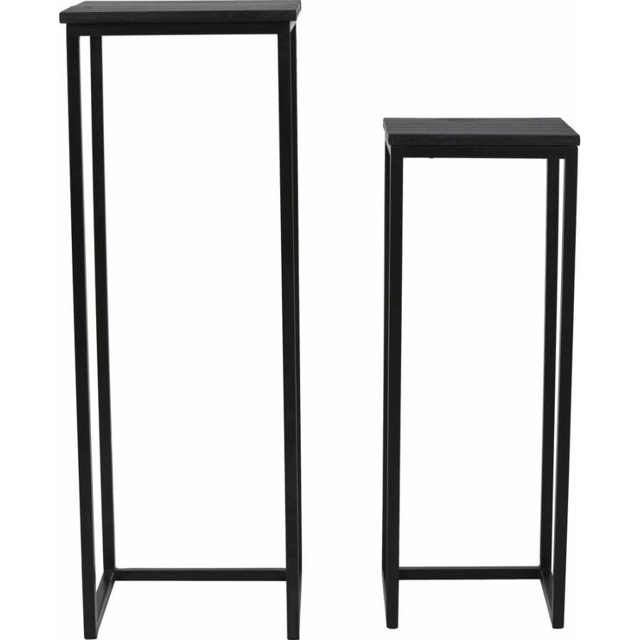 Light and Living Bryson High Side Tables - Set of 2 - Black