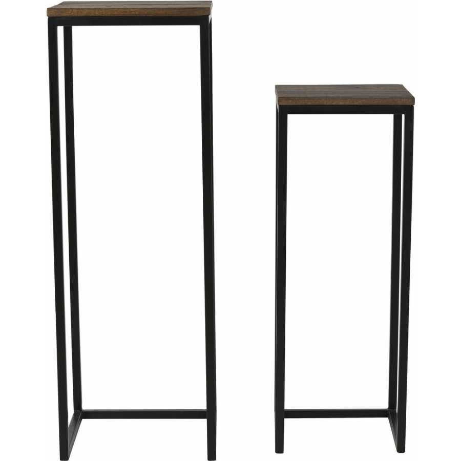 Light and Living Bryson High Side Tables - Set of 2 - Brown