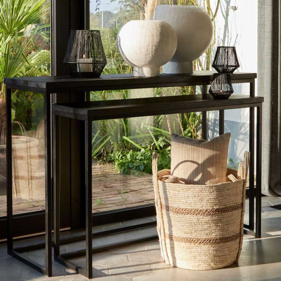 Light and Living Bryson Console Tables - Set of 2 - Black