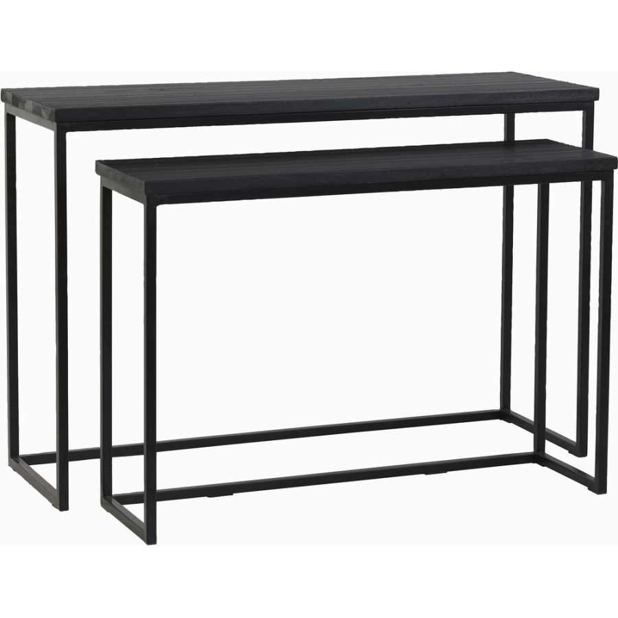 Light and Living Bryson Console Tables - Set of 2 - Black