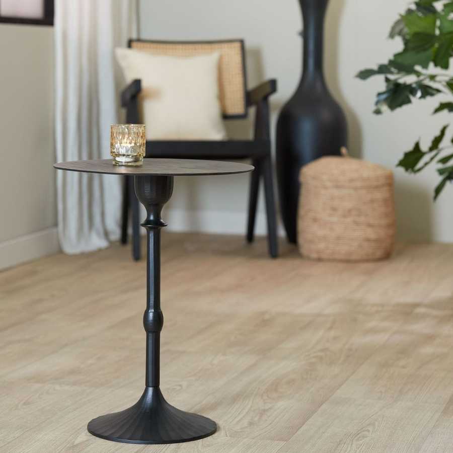 Light and Living Janna Side Table - Black - Small