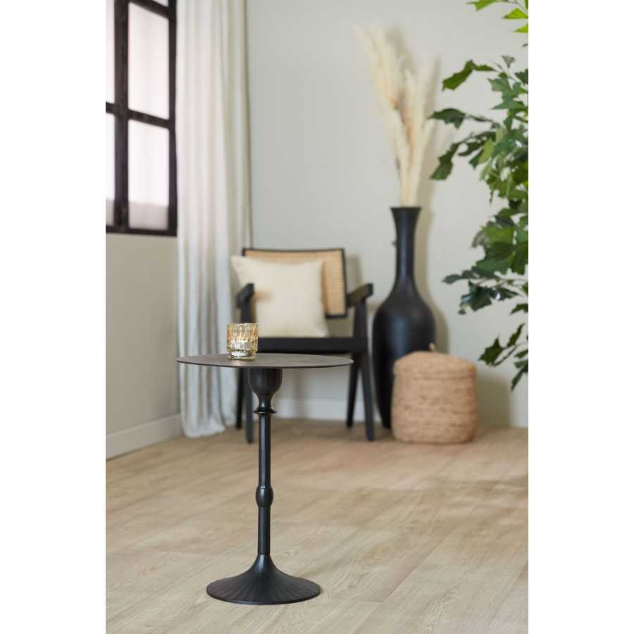 Light and Living Janna Side Table - Black - Small