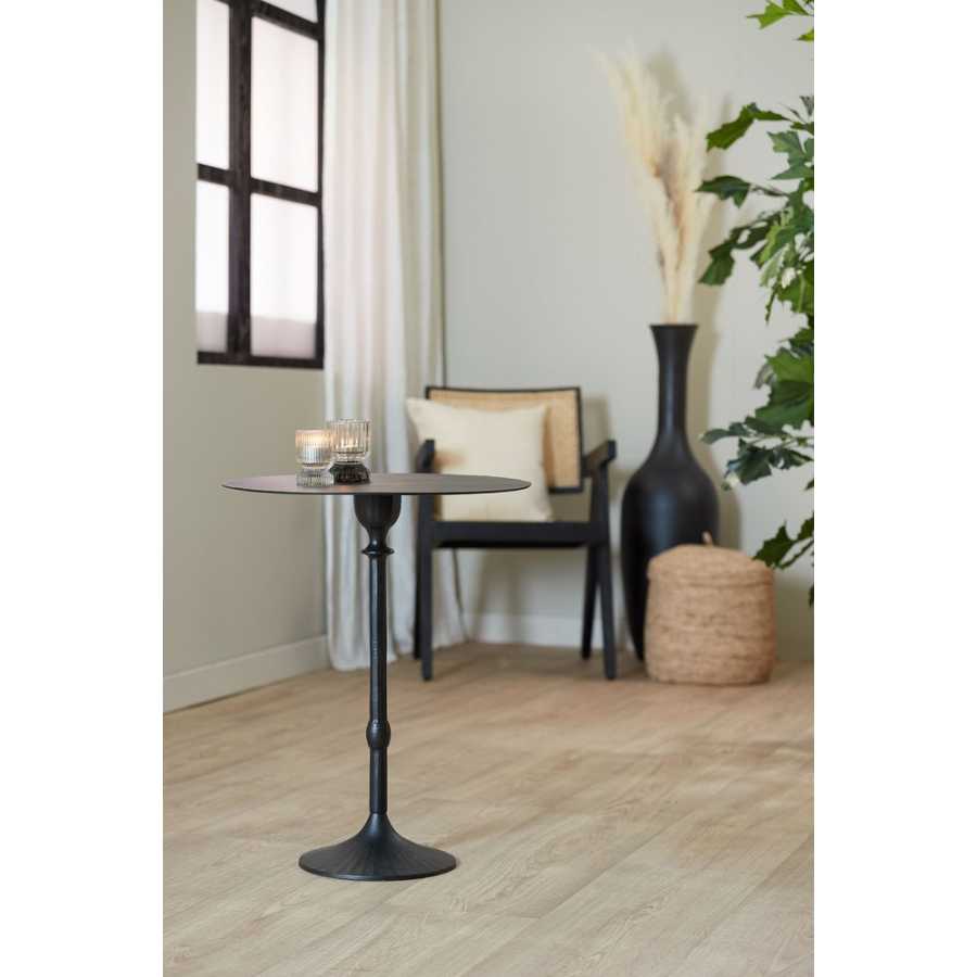 Light and Living Janna Side Table - Black - Large