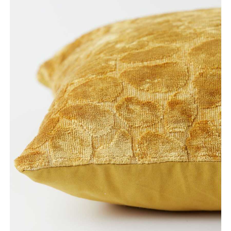 Light and Living Florian Square Cushion - Yellow