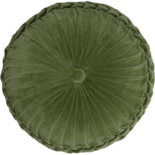 Light and Living Berend Round Cushion - Green