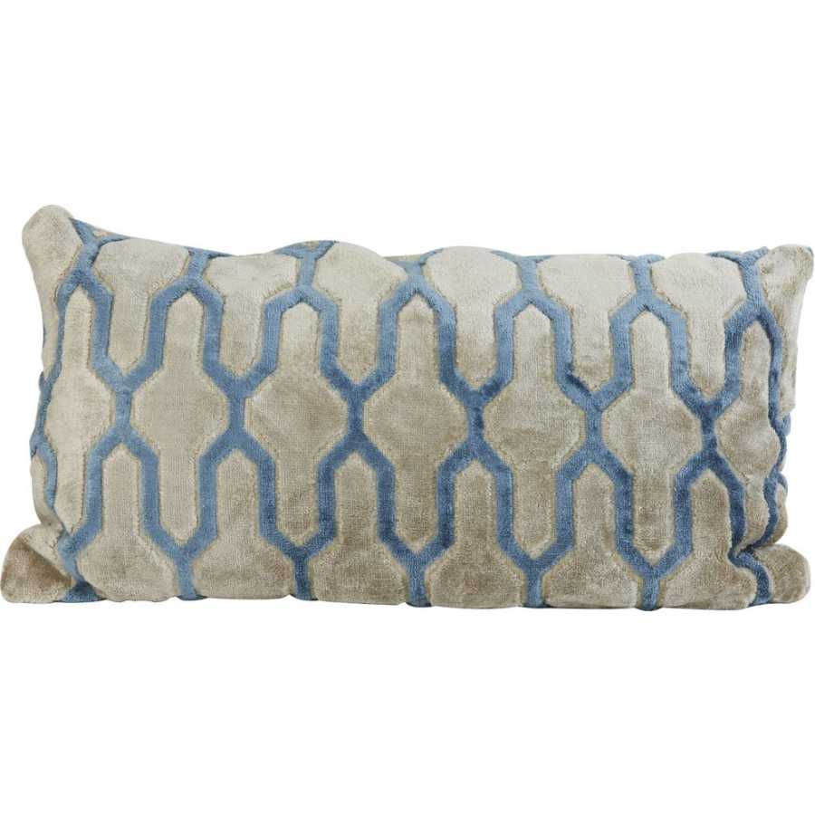 Light and Living Jembana Rectangular Cushion - Blue