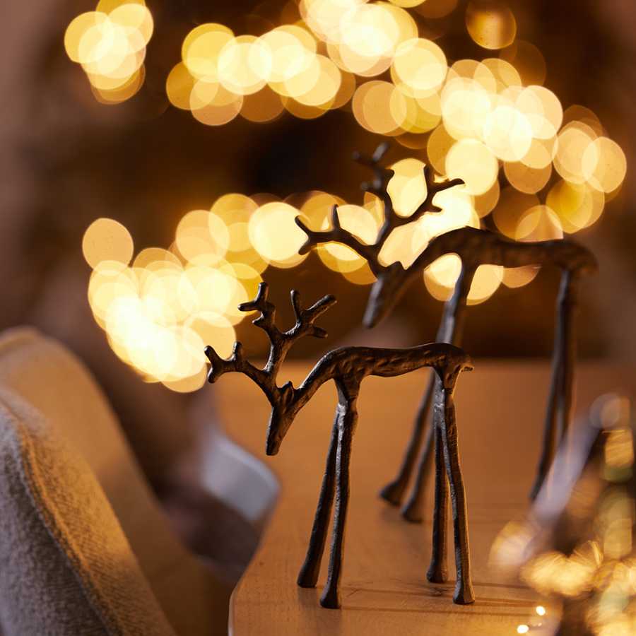 Light and Living Deer Ornament - Black