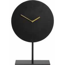 Light and Living Waiwo Table Clock - Black & Gold