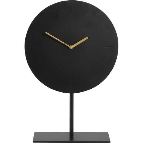 Light and Living Waiwo Table Clock - Black & Gold