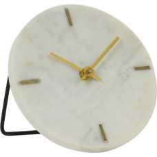 Light and Living Moreno Table Clock - White