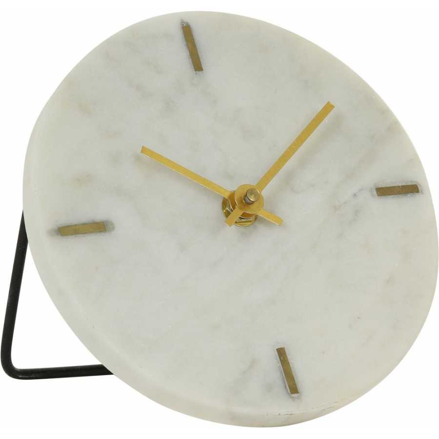 Light and Living Moreno Table Clock - White - Small