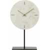 Light and Living Moreno Table Clock With Base - White