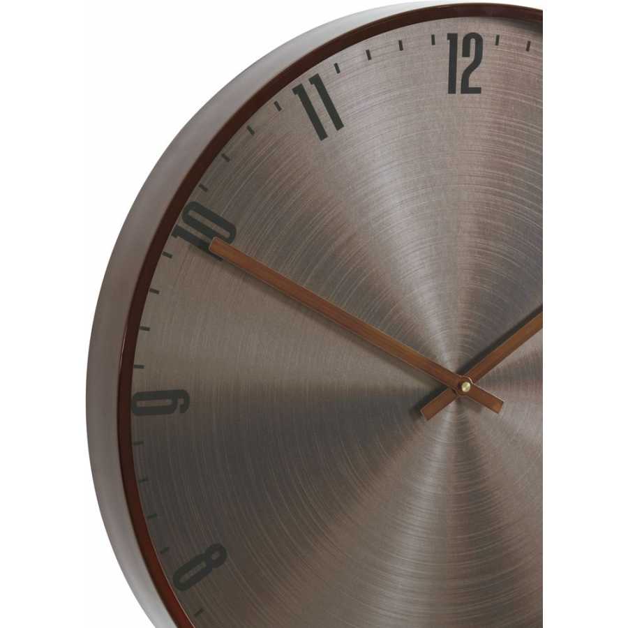 Light and Living Ipera Wall Clock - Copper - Large