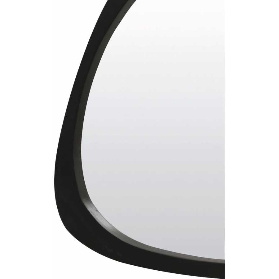 Light and Living Sonora Round Wall Mirror - Black