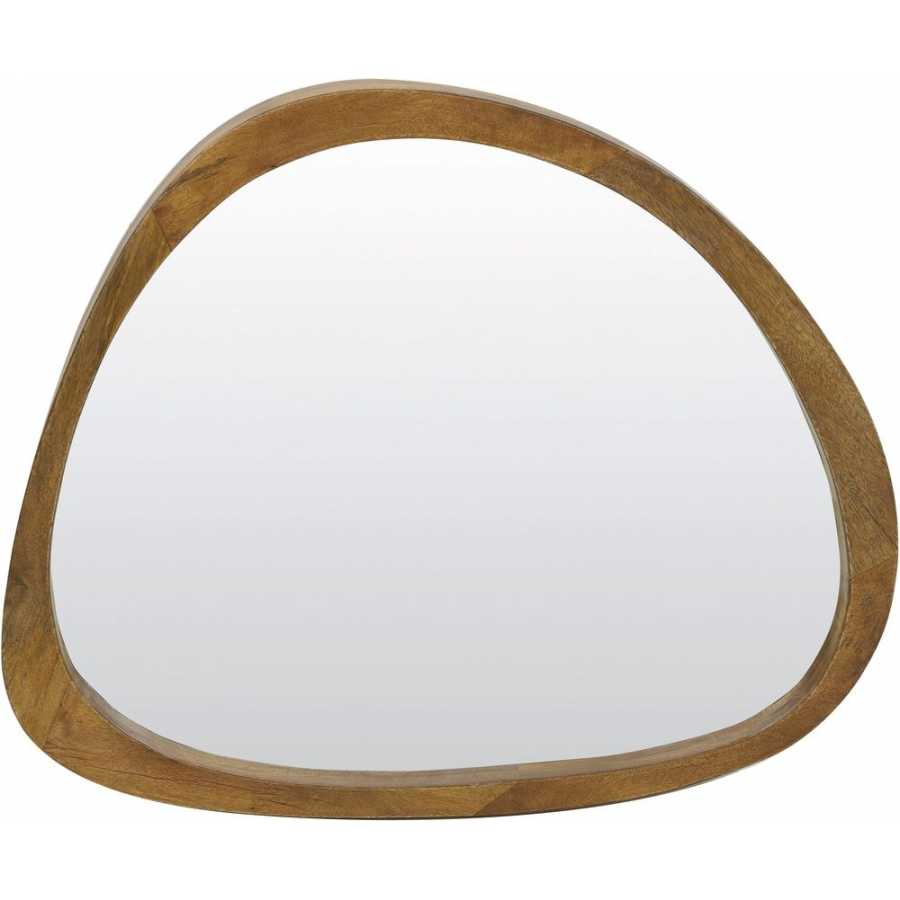 Light and Living Sonora Round Wall Mirror - Brown
