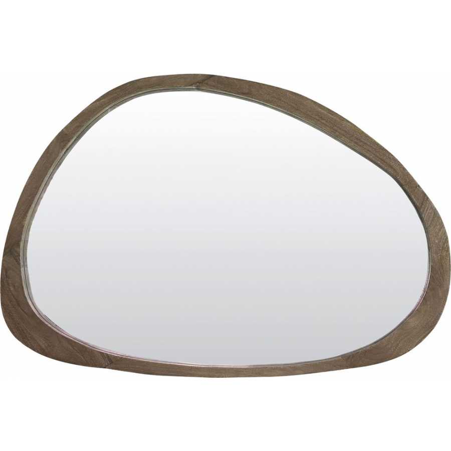 Light and Living Sonora Oval Wall Mirror - Dark Brown