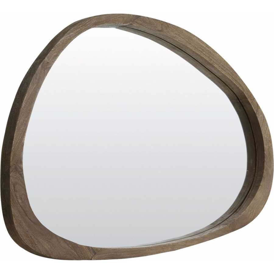 Light and Living Sonora Oval Wall Mirror - Dark Brown