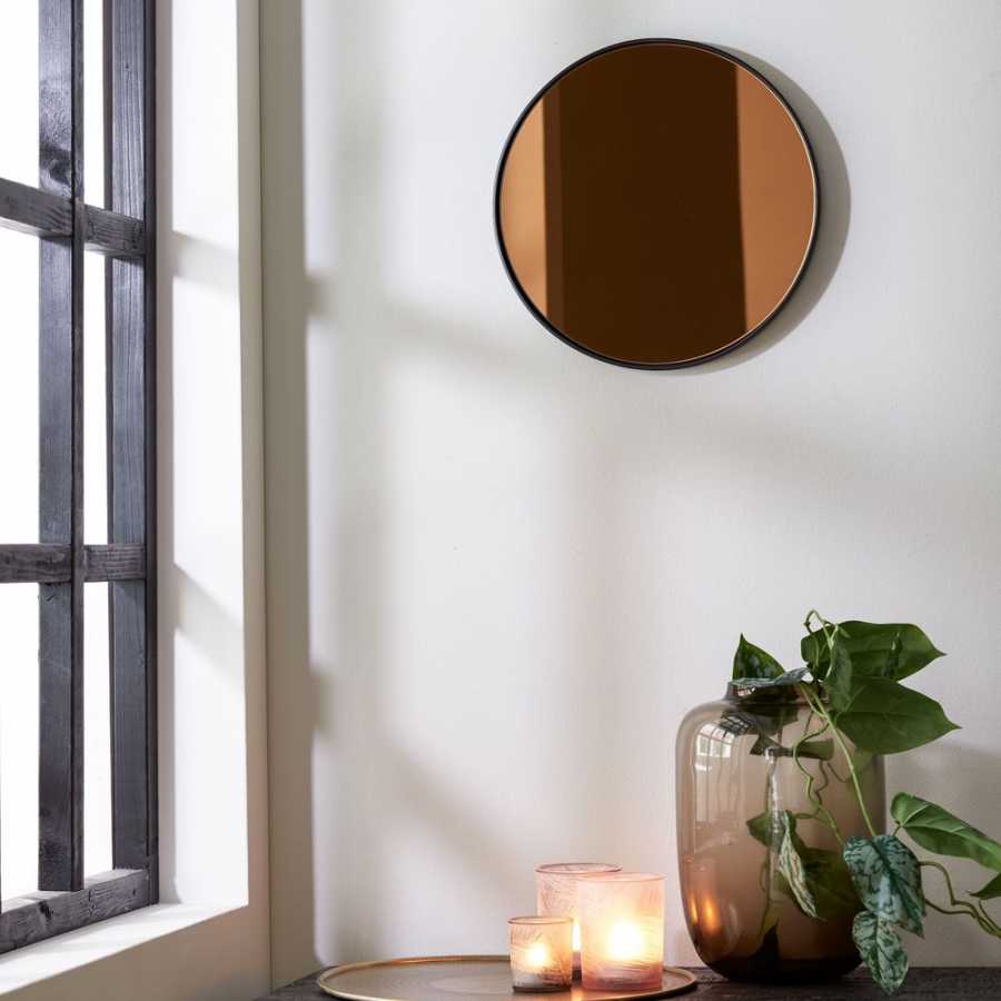 Light and Living Espejo Wall Mirror - Brown - Small