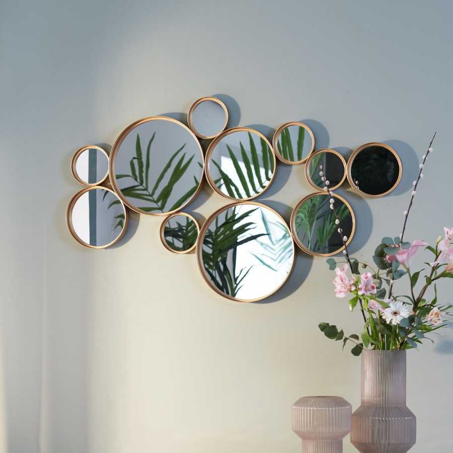 Light and Living Cielo Wall Mirror - Gold - Small